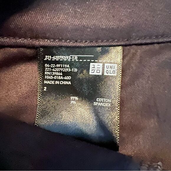 NWT! Uniqlo black chino front button long skirt. - Picture 3 of 10